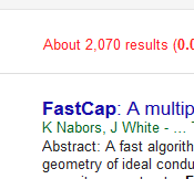 Google scholar results for FastCap search